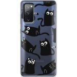 Силіконовий чохол BoxFace Samsung G780 Galaxy S20 FE с 3D-глазками Black Kitty (41036-cc73)
