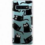 Силіконовий чохол BoxFace Samsung G973 Galaxy S10 с 3D-глазками Black Kitty (35879-cc73)