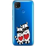 Силіконовий чохол BoxFace Xiaomi Redmi 9C Raccoons in love (40880-cc29)
