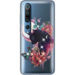 Силіконовий чохол BoxFace Xiaomi Mi 10 Pro Cat in Flowers (939442-rs10)