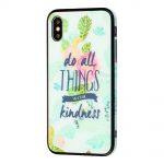 Чохол для iPhone X / Xs glass "kindness"