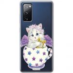 Чохол для Samsung Galaxy S20 FE (G780) MixCase зі стразами кошеня в чашці