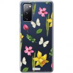 Чохол для Samsung Galaxy S20 FE (G780) MixCase квіти та білий метелик