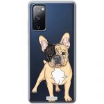 Чохол для Samsung Galaxy S20 FE (G780) MixCase собачки бульдог з чорним п'ят