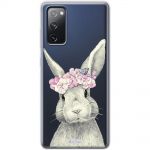 Чохол для Samsung Galaxy S20 FE (G780) MixCase тварини кролик з квітами