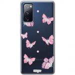Чохол для Samsung Galaxy S20 FE (G780) MixCase зі стразами рожеві метелики