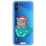 Чохол для Xiaomi Redmi 9A MixCase зі стразами котик у чашці