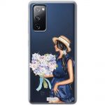 Чохол для Samsung Galaxy S20 FE (G780) MixCase зі стразами дівчина з букето
