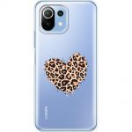 Чохол для Xiaomi Mi 11 Lite MixCase Леопард серце