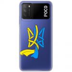 Чохол для Xiaomi Poco M3 MixCase патріотичні синє-жовтий Тризуб