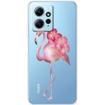 Чохол для Xiaomi Redmi Note 12 4G MixCase Фламінго квітковий на прозорому