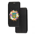 Чохол-книжка Xiaomi Redmi 12C / 11A / Poco C55 з малюнком Герб у квітах