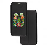 Чохол-книжка Xiaomi Redmi 12C / 11A / Poco C55 з малюнком квітучий Тризуб