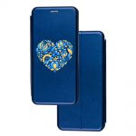 Чохол-книжка Xiaomi Redmi Note 12 4G з малюнком серце з візерунком квітів