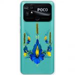 Чохол для Xiaomi Poco С40 MixCase патріотичні тризуб з квітів