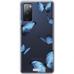 Чохол для Samsung Galaxy S20 FE (G780) Mixcase метелика блакитний колір
