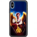 Чохол для iPhone X / Xs MixCase патріотичні українка ангел з тризубо