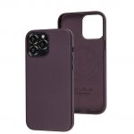 Чохол для iPhone 13 Pro Max WAVE Premium leather MagSafe dark cherry