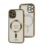 Чохол для iPhone 12 Pro Fibra Chrome MagSafe gold