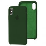 Чохол Silicone для iPhone X / Xs case forest green