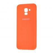 Чохол для Samsung Galaxy A8+ 2018 (A730) Silicone cover помаранчевий