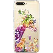 Силіконовий чохол BoxFace Huawei Y6 Prime 2018 / Honor 7A Pro Colorful Giraffe (34998-cc14)