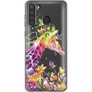 Силіконовий чохол BoxFace Samsung A215 Galaxy A21 Colorful Giraffe (39761-cc14)