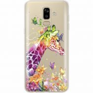 Силиконовый чехол BoxFace Samsung J810 Galaxy J8 2018 Colorful Giraffe (35021-cc14)