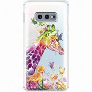 Силиконовый чехол BoxFace Samsung G970 Galaxy S10e Colorful Giraffe (35884-cc14)
