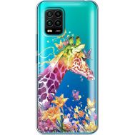 Силиконовый чехол BoxFace Xiaomi Mi 10 Lite Colorful Giraffe (39439-cc14)