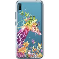 Силіконовий чохол BoxFace Huawei Y6 2019 Colorful Giraffe (36452-cc14)