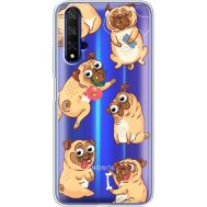 Силіконовий чохол BoxFace Huawei Honor 20 с 3D-глазками Pug (37633-cc77)