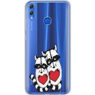 Силіконовий чохол BoxFace Huawei Honor 8x Raccoons in love (35499-cc29)