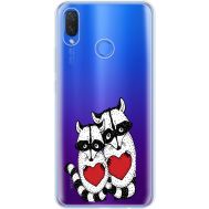 Силіконовий чохол BoxFace Huawei P Smart Plus Raccoons in love (34975-cc29)