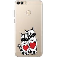 Силіконовий чохол BoxFace Huawei P Smart Raccoons in love (34988-cc29)