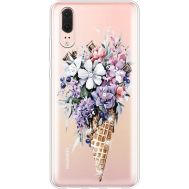 Силіконовий чохол BoxFace Huawei P20 Ice Cream Flowers (935581-rs17)