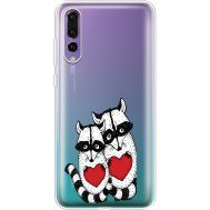 Силіконовий чохол BoxFace Huawei P20 Pro Raccoons in love (36195-cc29)