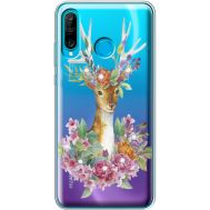 Силіконовий чохол BoxFace Huawei P30 Lite Deer with flowers (936872-rs5)