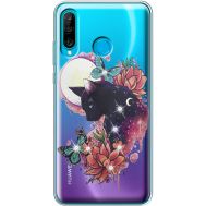 Силіконовий чохол BoxFace Huawei P30 Lite Cat in Flowers (936872-rs10)