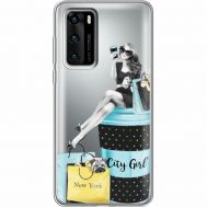 Силіконовий чохол BoxFace Huawei P40 City Girl (39747-cc56)