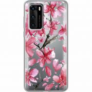 Силіконовий чохол BoxFace Huawei P40 Pink Magnolia (39747-cc37)