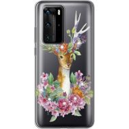 Силіконовий чохол BoxFace Huawei P40 Pro Deer with flowers (939751-rs5)