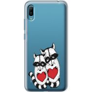 Силіконовий чохол BoxFace Huawei Y6 2019 Raccoons in love (36452-cc29)