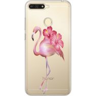 Силіконовий чохол BoxFace Huawei Y6 Prime 2018 / Honor 7A Pro Floral Flamingo (34998-cc12)