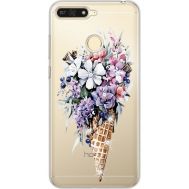 Силіконовий чохол BoxFace Huawei Y6 Prime 2018 / Honor 7A Pro Ice Cream Flowers (934998-rs17)