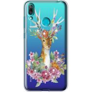 Силіконовий чохол BoxFace Huawei Y7 2019 Deer with flowers (936046-rs5)