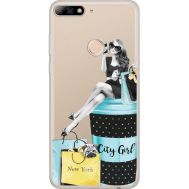 Силіконовий чохол BoxFace Huawei Y7 Prime 2018 City Girl (34966-cc56)