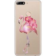 Силіконовий чохол BoxFace Huawei Y7 Prime 2018 Floral Flamingo (34966-cc12)