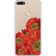 Силіконовий чохол BoxFace Huawei Y7 Prime 2018 Red Poppies (34966-cc44)