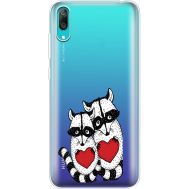 Силіконовий чохол BoxFace Huawei Y7 Pro 2019 Raccoons in love (36681-cc29)